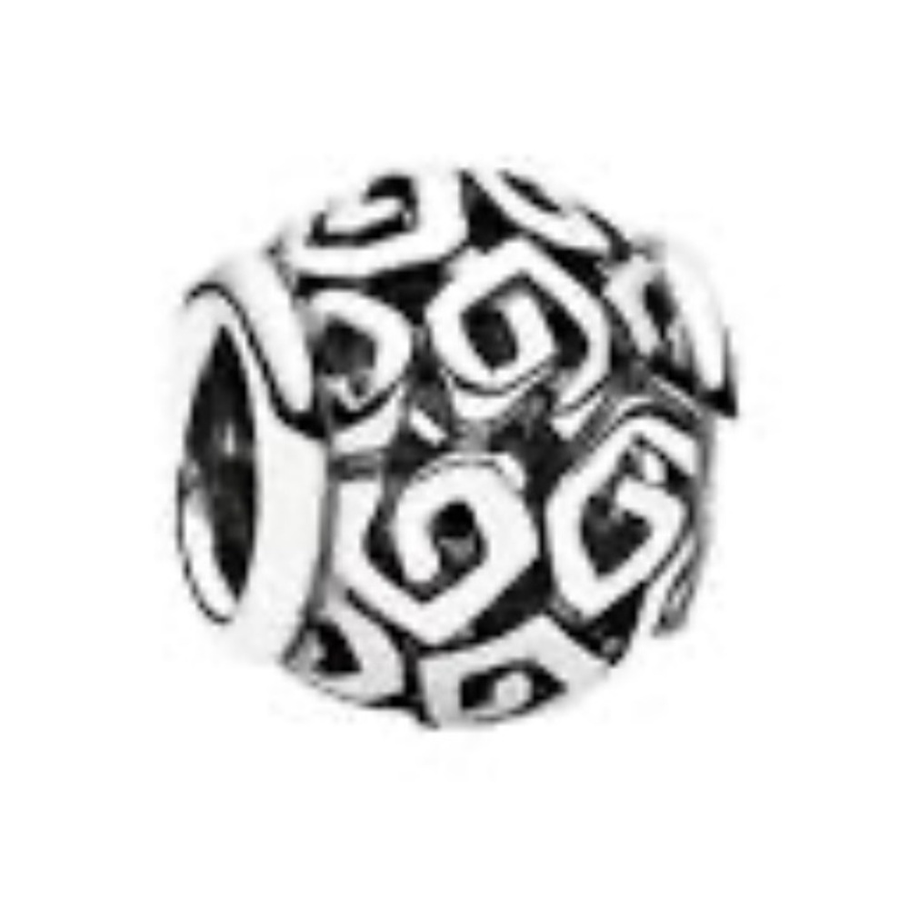 Authentic Pandora Retired Amazing Openwork Scroll Charm S925 Ale Sterling Silver